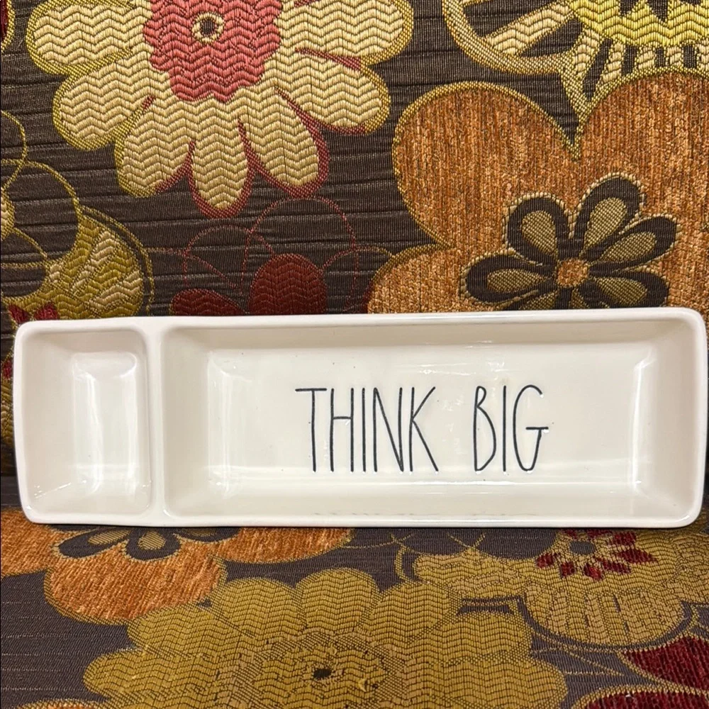 Rae Dunn White Ceramic Tray Set with Inspirational Text